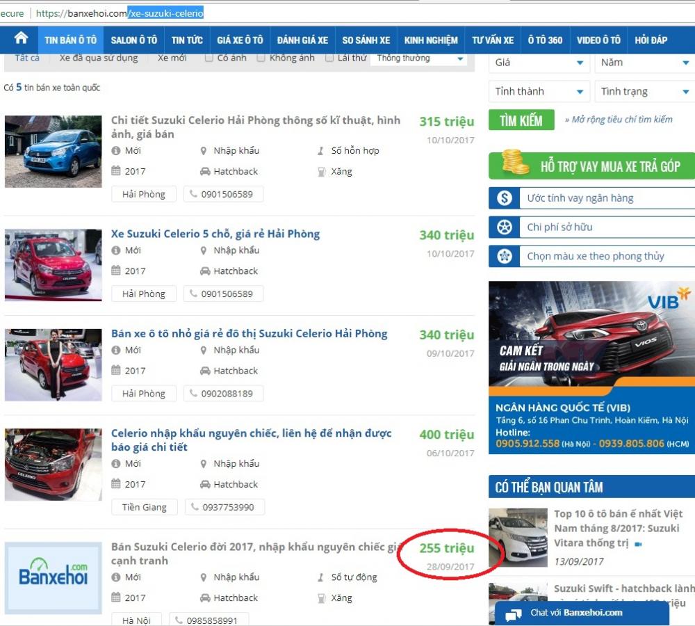 Khách hàng có thể đặt mua xe Suzuki Celerio với giá chỉ 255 triệu đồng 1 Khách hàng có thể đặt mua xe Suzuki Celerio với giá chỉ 255 triệu đồng a1