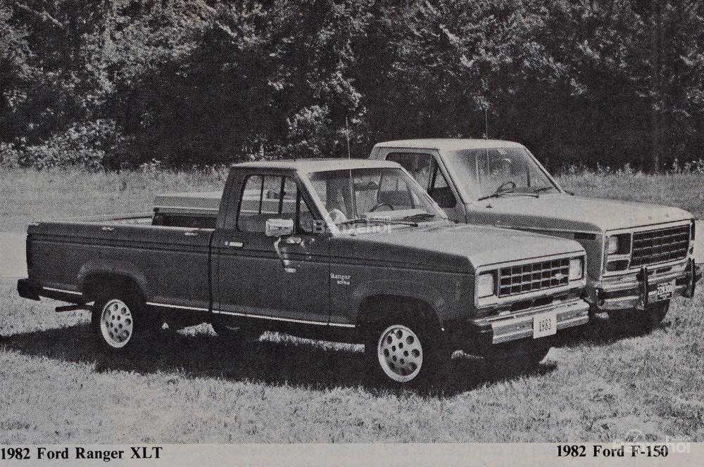 Ford Ranger và Ford F-150 lần đầu tiên ra mắt toàn cầu năm 1982 Ford Ranger và Ford F-150 lần đầu tiên ra mắt toàn cầu năm 1982 .